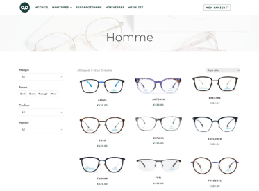 Page d’accueil e-commerce avec produits phares et design moderne