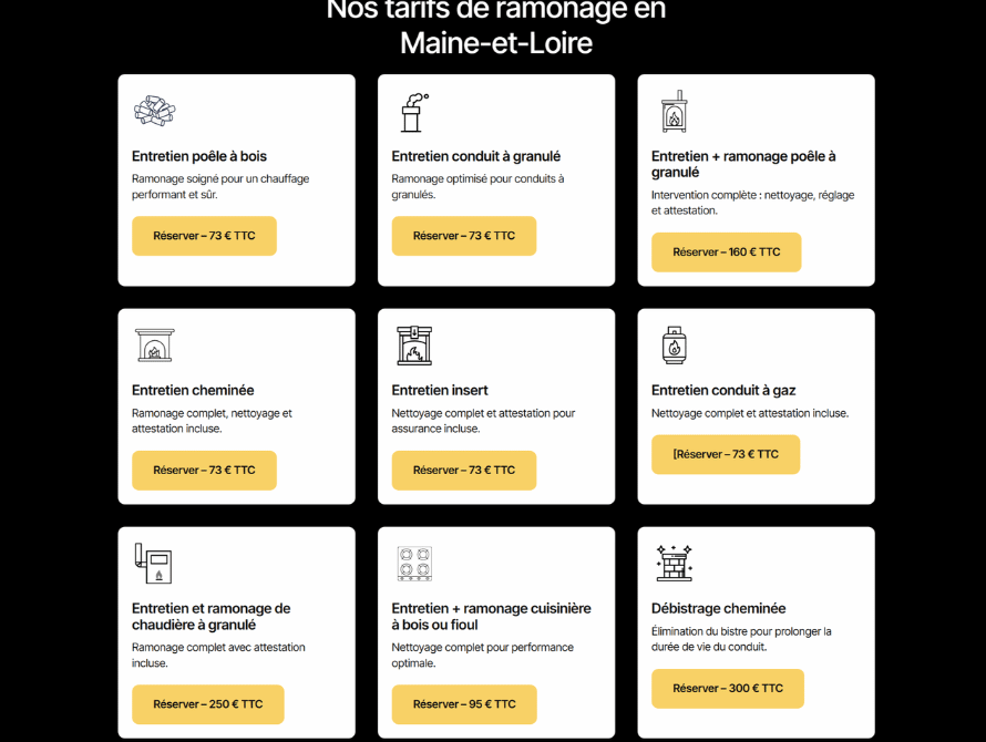 ramoneur du maine et loire création site web