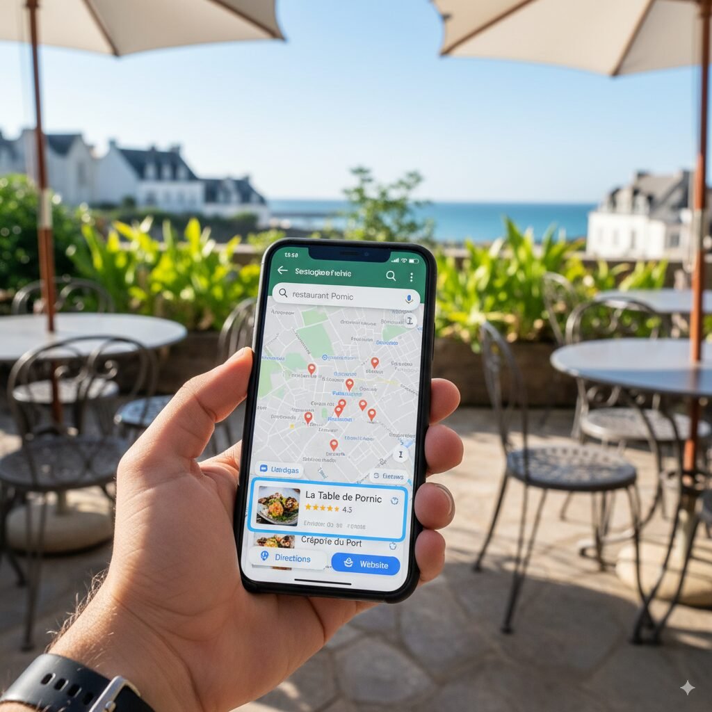 Recherche Google locale sur mobile à La Baule