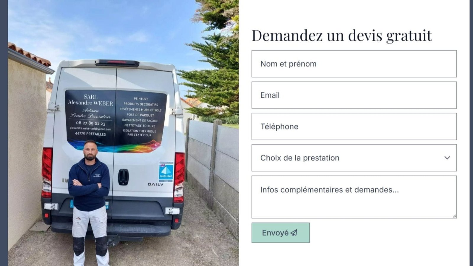 Alexandre Weber est artisan peintre à Préfailles