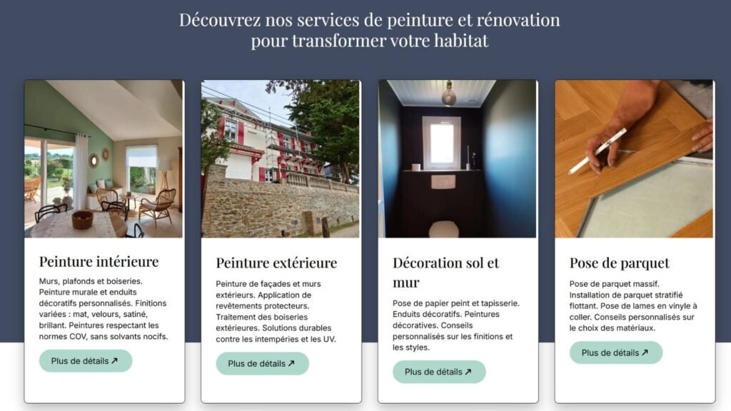 Création site web artisan peintre · Top 1 Google en 2 mois